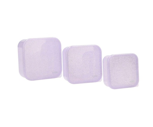 [74143] 3 Cajas Almuerzo Glitter Lilac