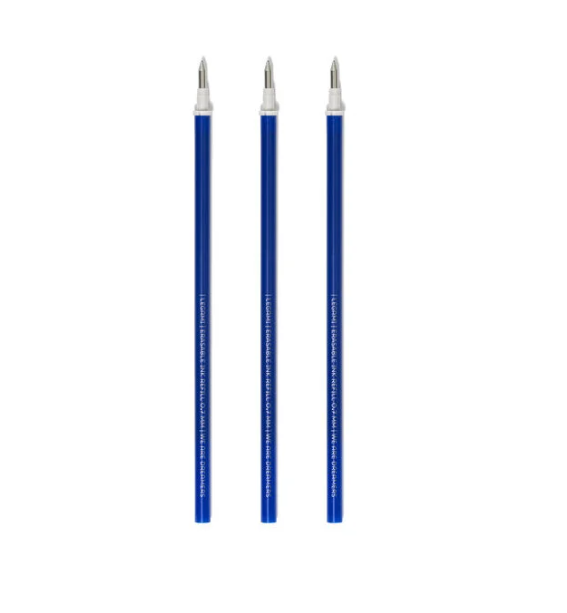 Recarga para Bolígrafo de Gel Borrable - Erasable Pen 3 piezas BLUE