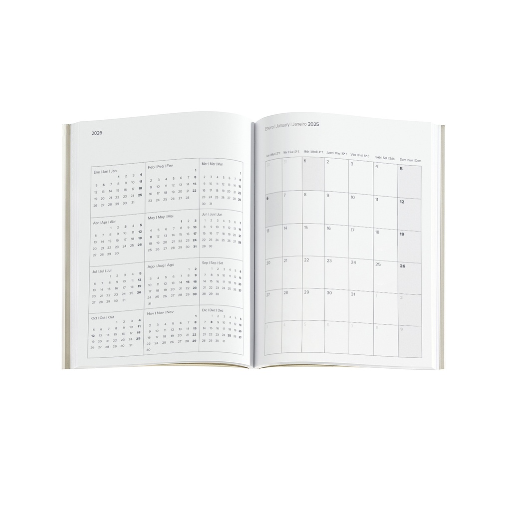 AGENDA JOURNAL SEMANA VISTA CUADROS FLEX.ROSA 2025