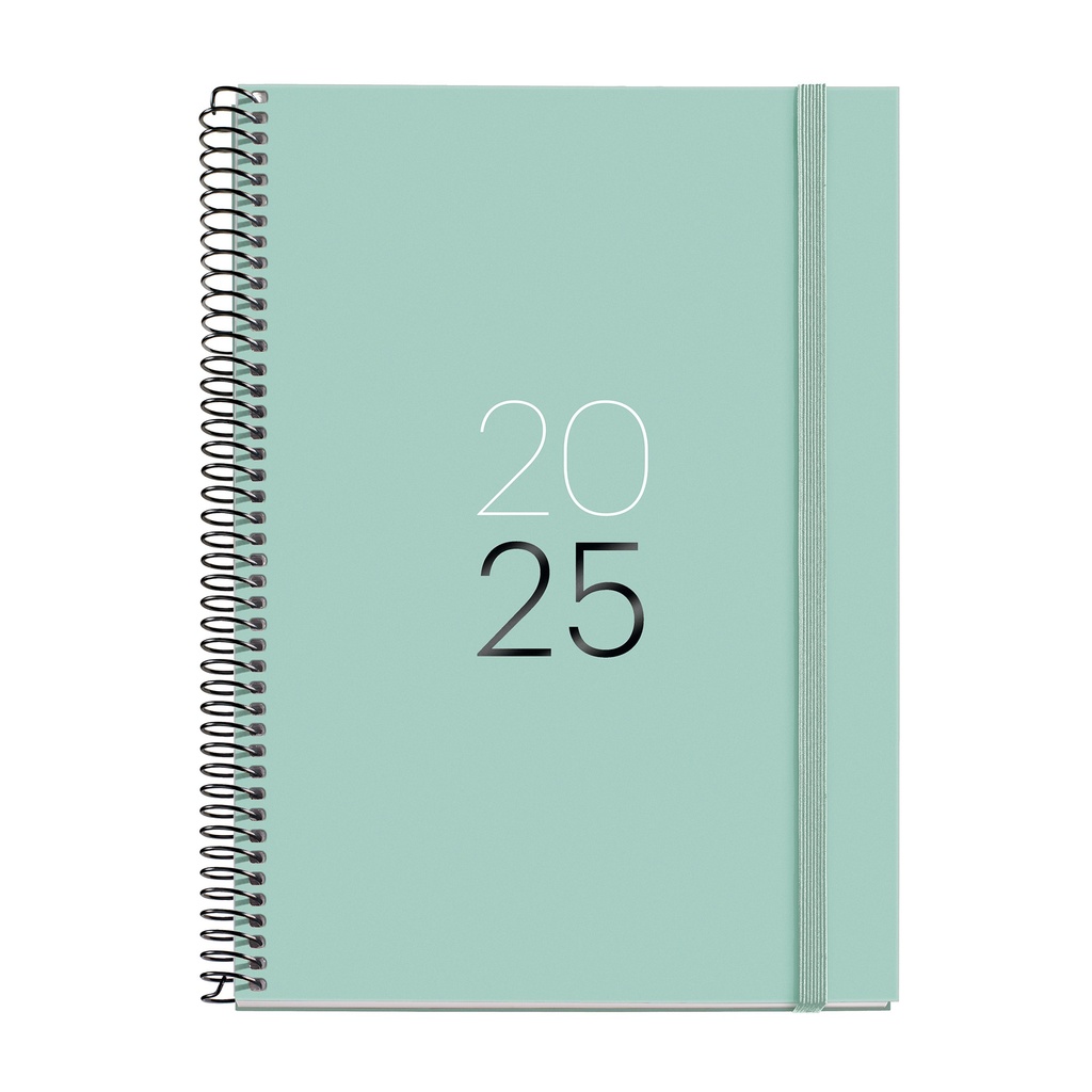 AGENDA ESPIRAL PLUS DÍA PÁGINA CALM AQUA 2025