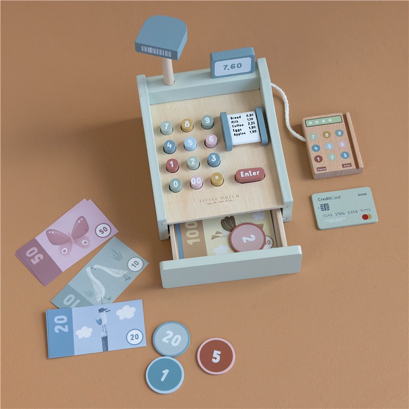 CAJA REGISTRADORA CON ESCANER NUEVO COLOR LITTLE DUTCH