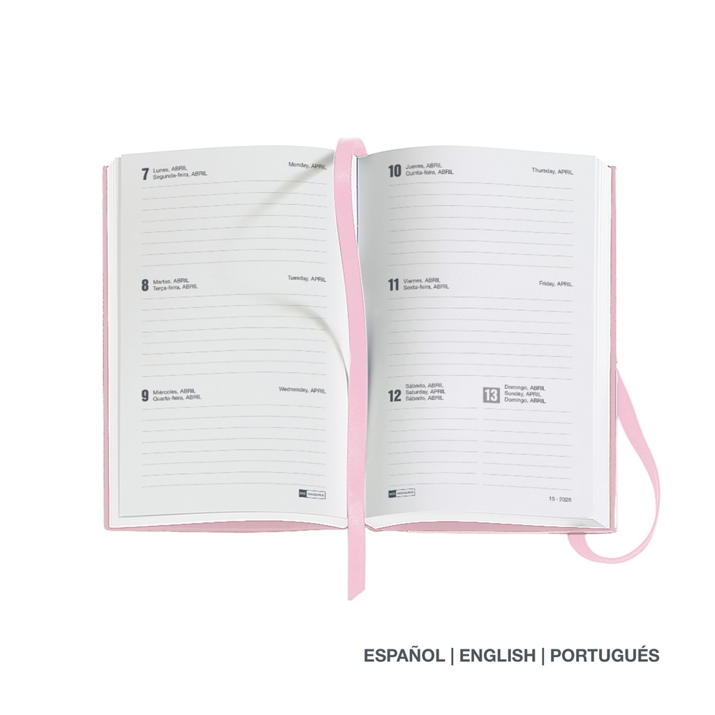AGENDA PASSPORT SEMANA VISTA CHESTER RIGIDA ROSA 2025