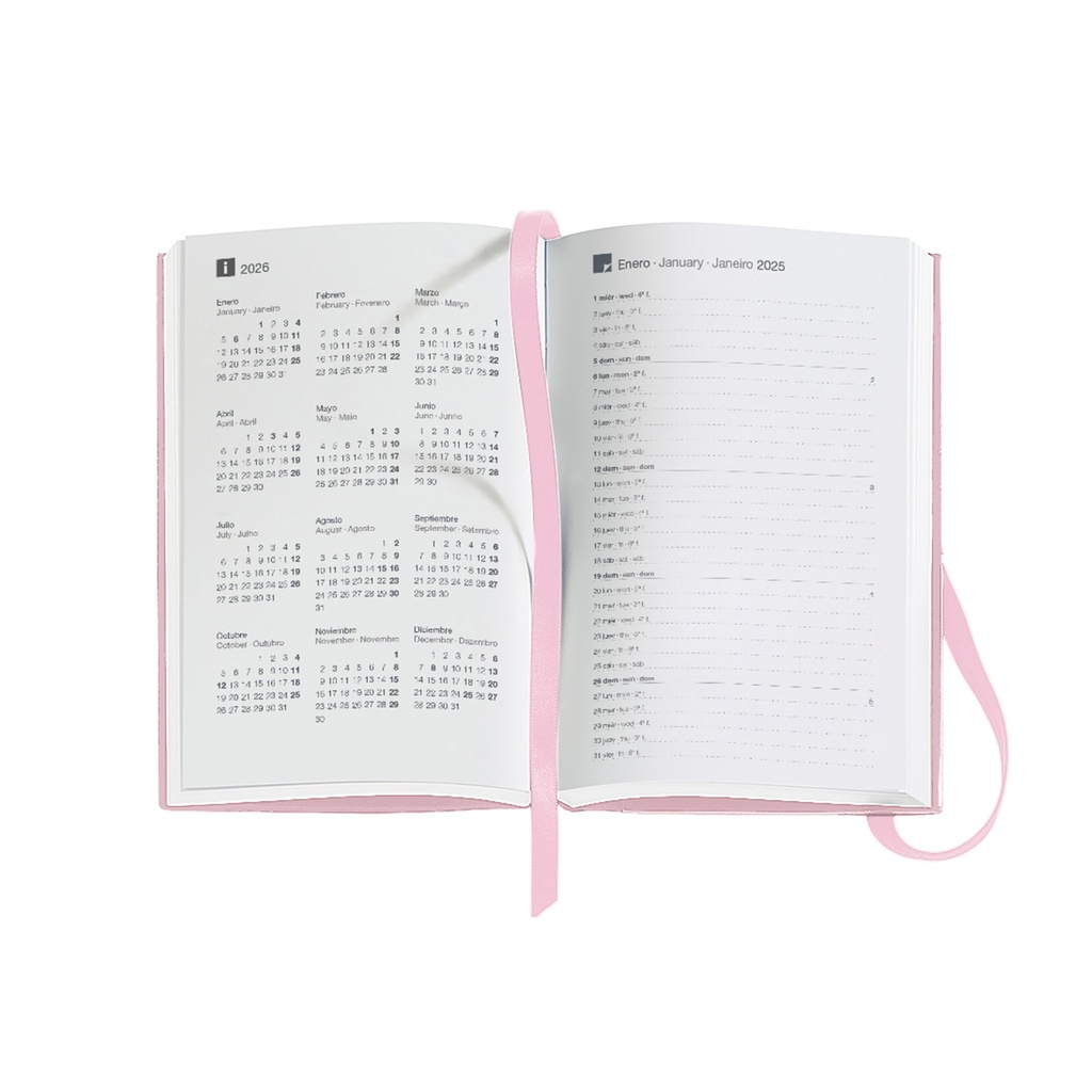 AGENDA PASSPORT SEMANA VISTA CHESTER RIGIDA ROSA 2025