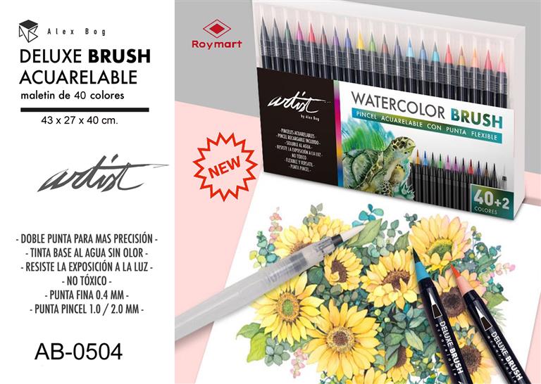 ESTUCHE 40+2 DELUXE BRUSH ACUARELABLE PINCEL