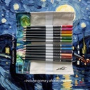 BOX TELA 12 LAPICES PREMIUM C/ GOMA Y AFILALAP.