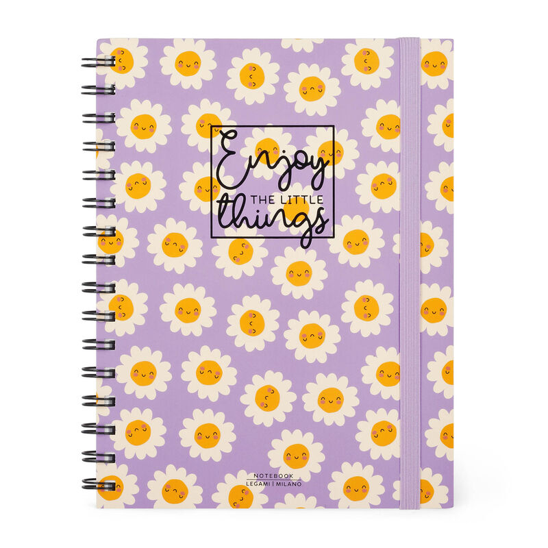 Cuaderno a Rayas - Large - Con espiral - Hoja A5- DAISY