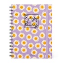 Cuaderno a Rayas - Large - Con espiral - Hoja A5- DAISY
