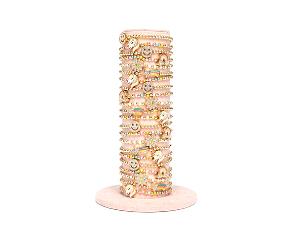 Spring Bracelets with Velvet Stand, 24 Piece