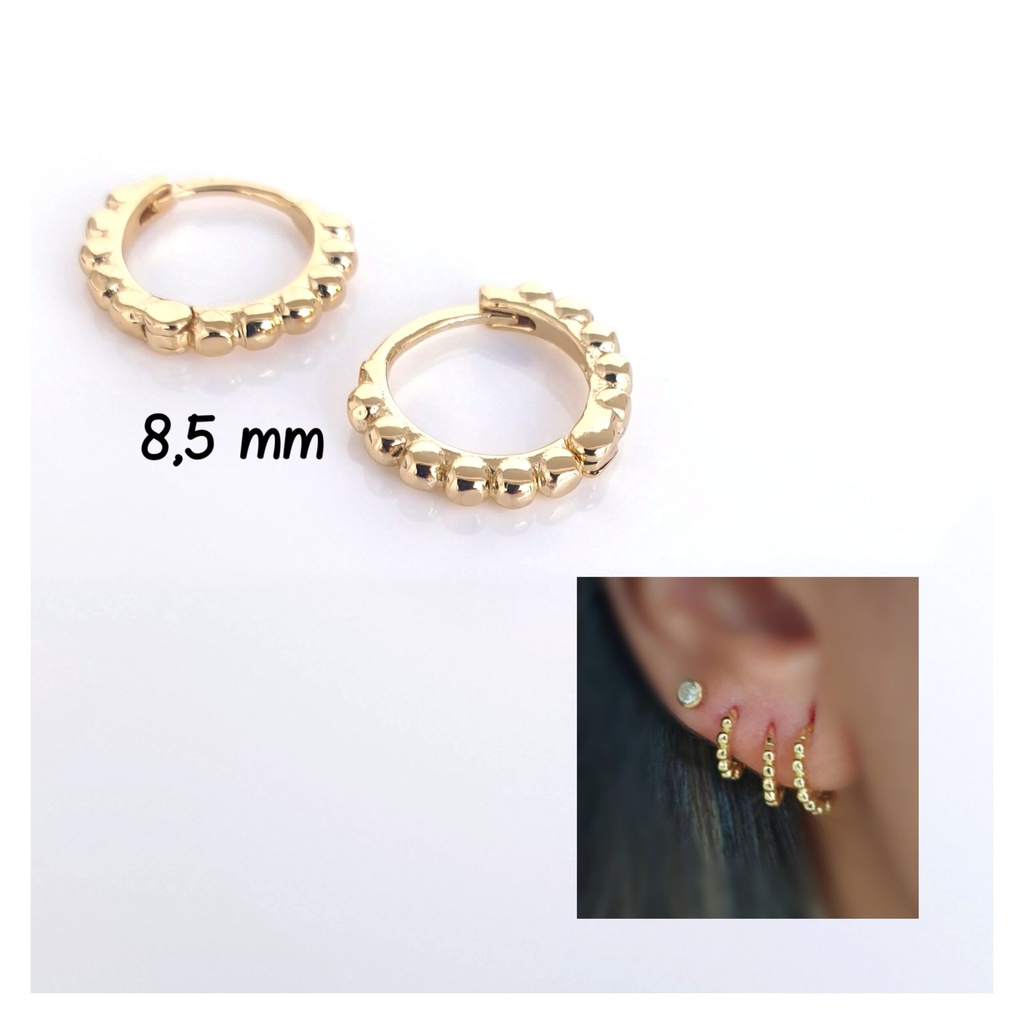 Pendientes basic bolitas oro s ThäiBa