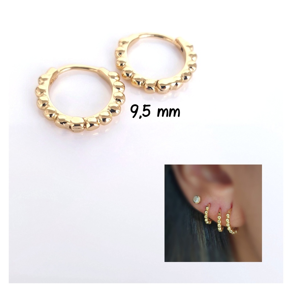 Pendientes basic bolitas oro m ThäiBa