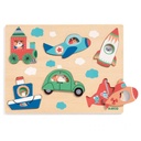 Puzzle de madera encajable Coucou-Vroum - Djeco