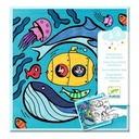 Dispensador de 10 dibujos para colorear + 10 juegos sorpresa Océano Manualidades de 3 a 6 años Djeco