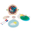 Reloj de madera Essentiel para aprender la hora - Janod de 5 a 8 años