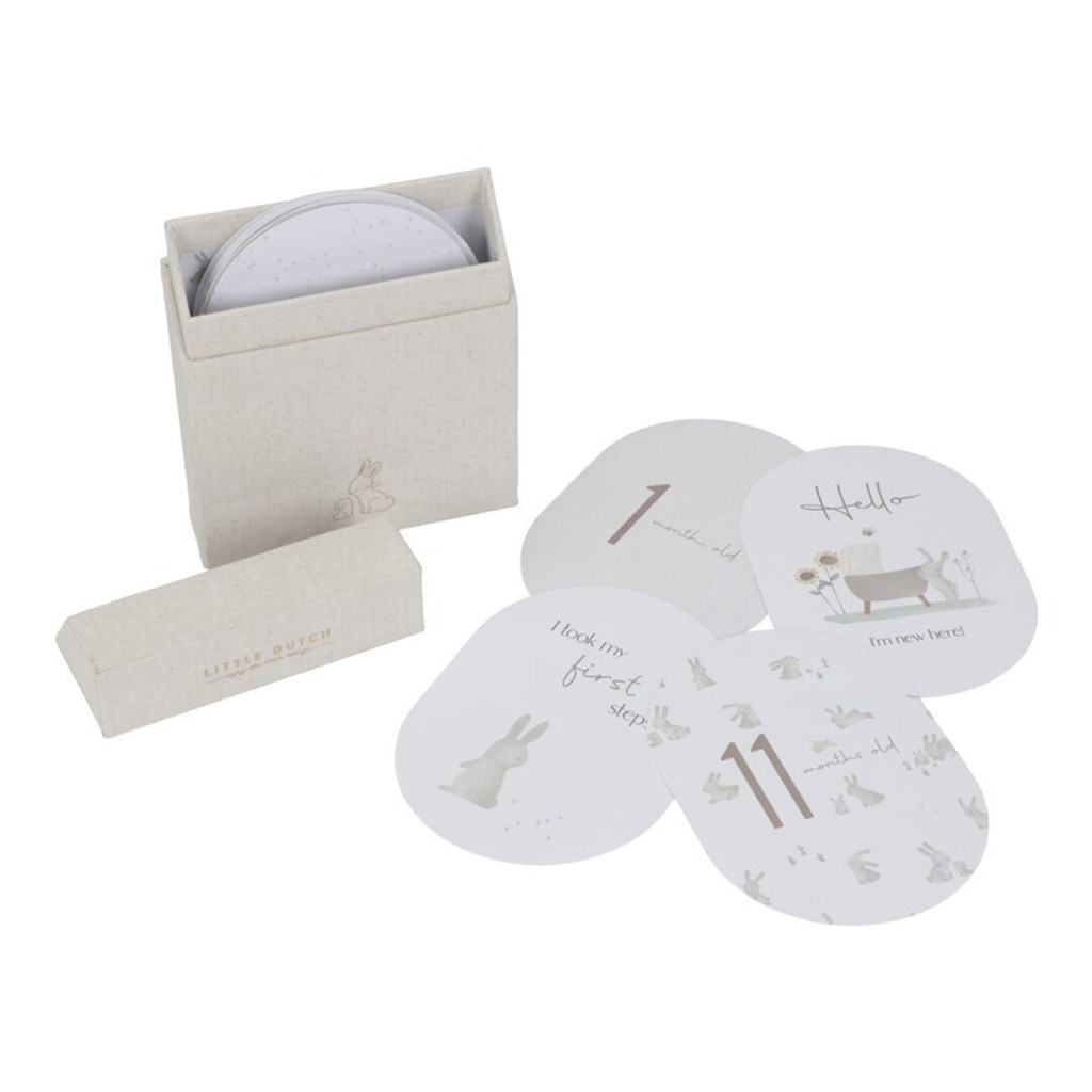 TARJETAS BEBÉ MILESTONE BABY BUNNY FSC LITTLE DUTCH 