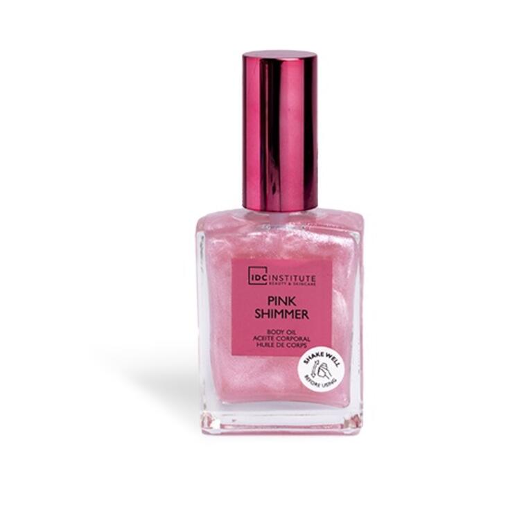 IDC INSTITUTE GLOW SHIMMER PINK BODY OIL 45ML