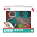 Conjunto 4 sonajeros Ludi +3 meses