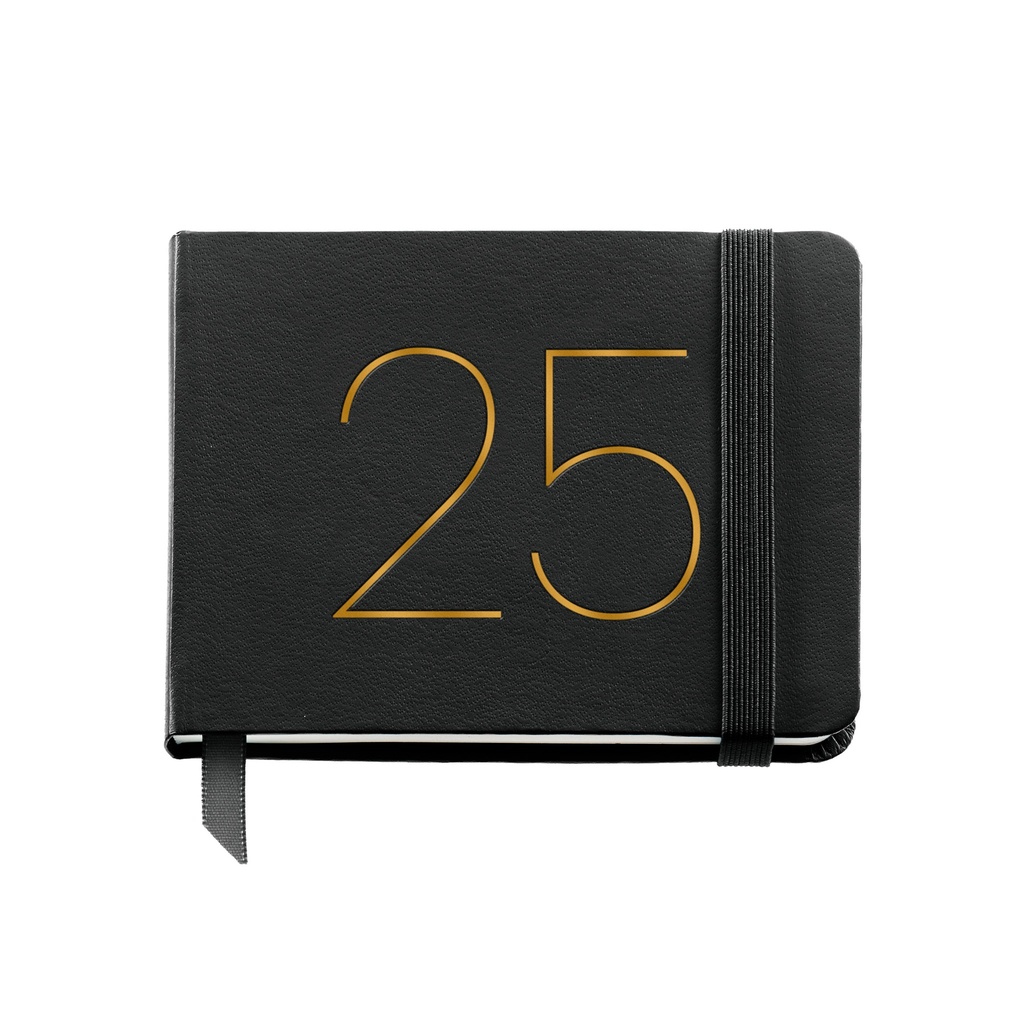 AGENDA POCKET SEMANA VISTA CHESTER RIGIDA NEGRO 2025