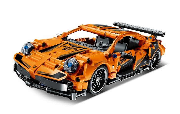 iMMaster Coche de carreras naranja para construir - 490pzas. 
