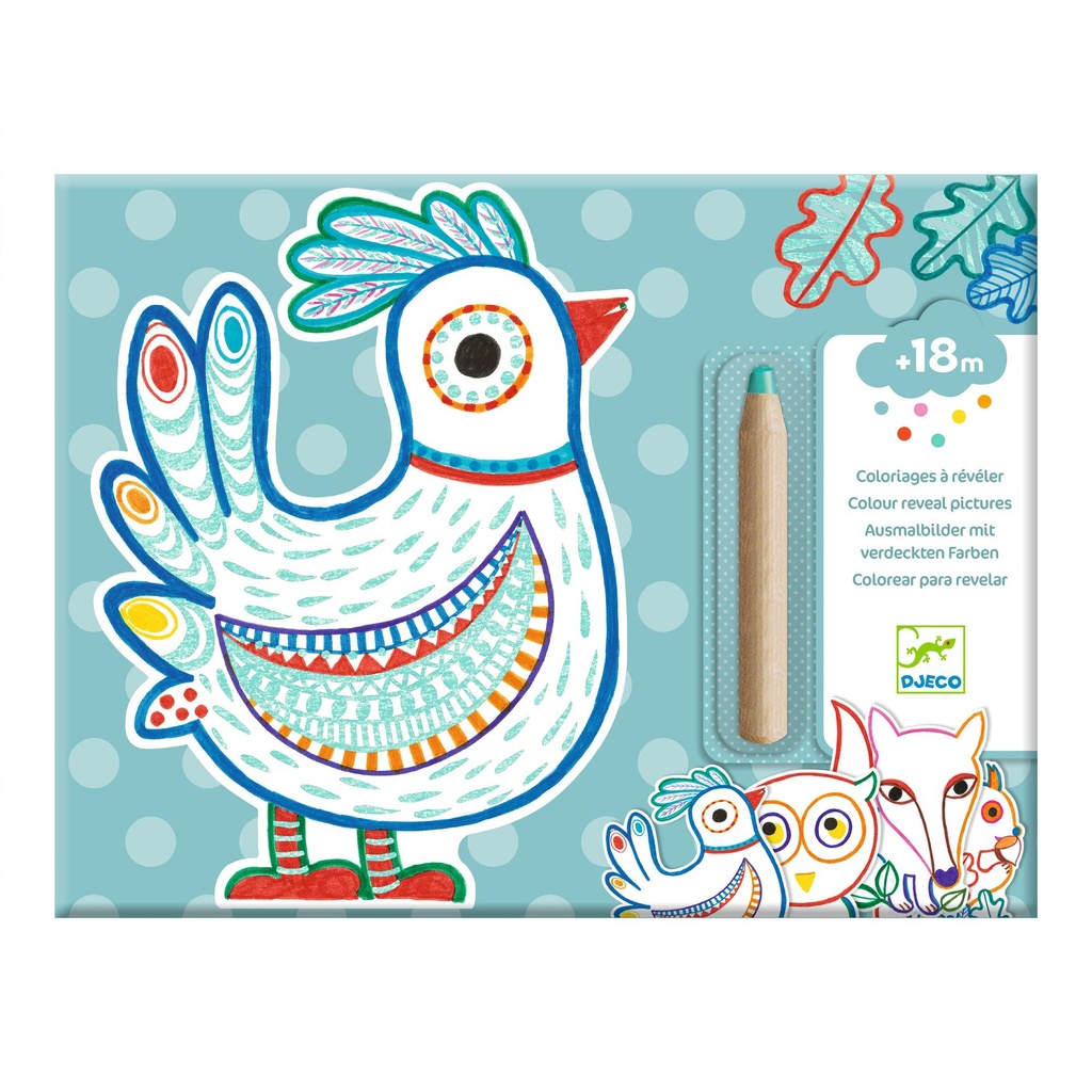 Colorear Animales del bosque Djeco +18 meses