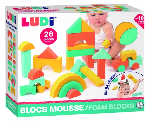 [130091] Conjunto construcción de espuma Ludi +10 meses