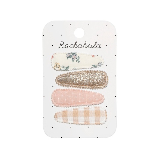 [H2156W] Flora Fabric Clip Set