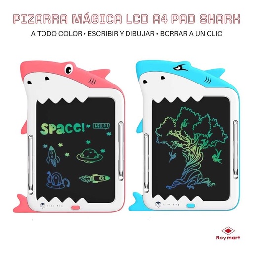 PIZARRA MAGICA LCD A4 SHARK,2 COLORES
