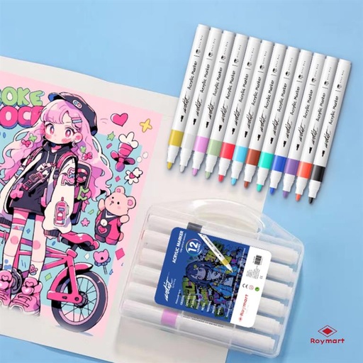 [AB-0690] ESTUCHE MALETIN ACRILICOS PRIME PRICE 12 COLORES