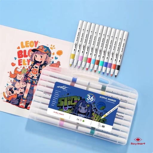 [AB-0692] ESTUCHE MALETIN ACRILICOS PRIME PRICE 36 COLORES