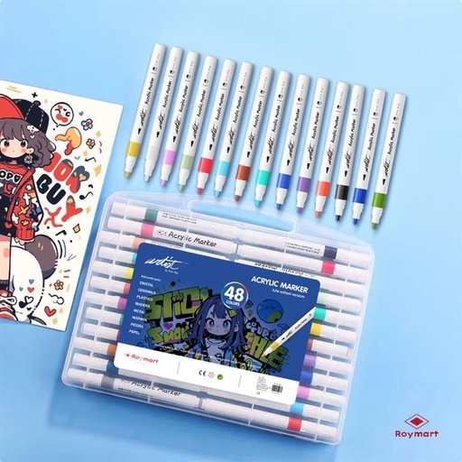 [AB-0693] ESTUCHE MALETIN ACRILICOS PRIME PRICE 48 COLORES