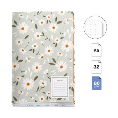 [MR8168] Miquelrius PACK 3 CUAD.A5 COSIDOS SPRING FLOWERS