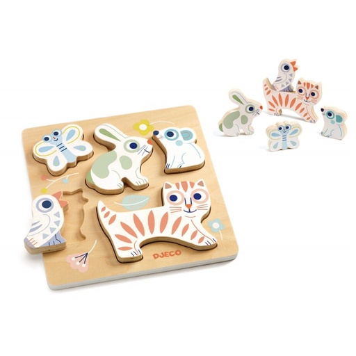 [DJ06121] Baby blanco BabyAnimali Djeco +12 meses