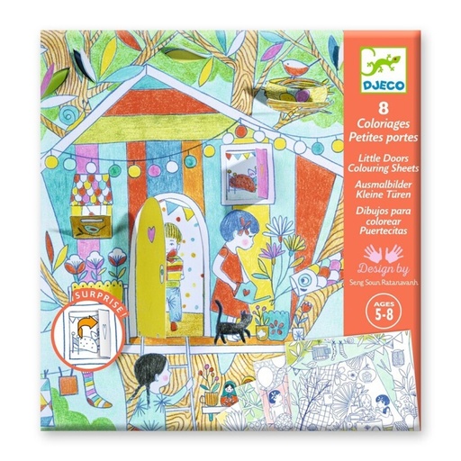 [DJ09683] Colorea Las cabañas de Nina Djeco Manualidades de 5 a 8 años