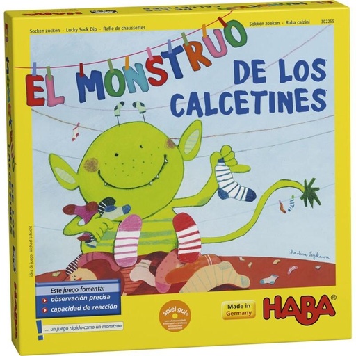 [302255] El monstruo de los calcetines juego de observación Haba 4 a 99 años