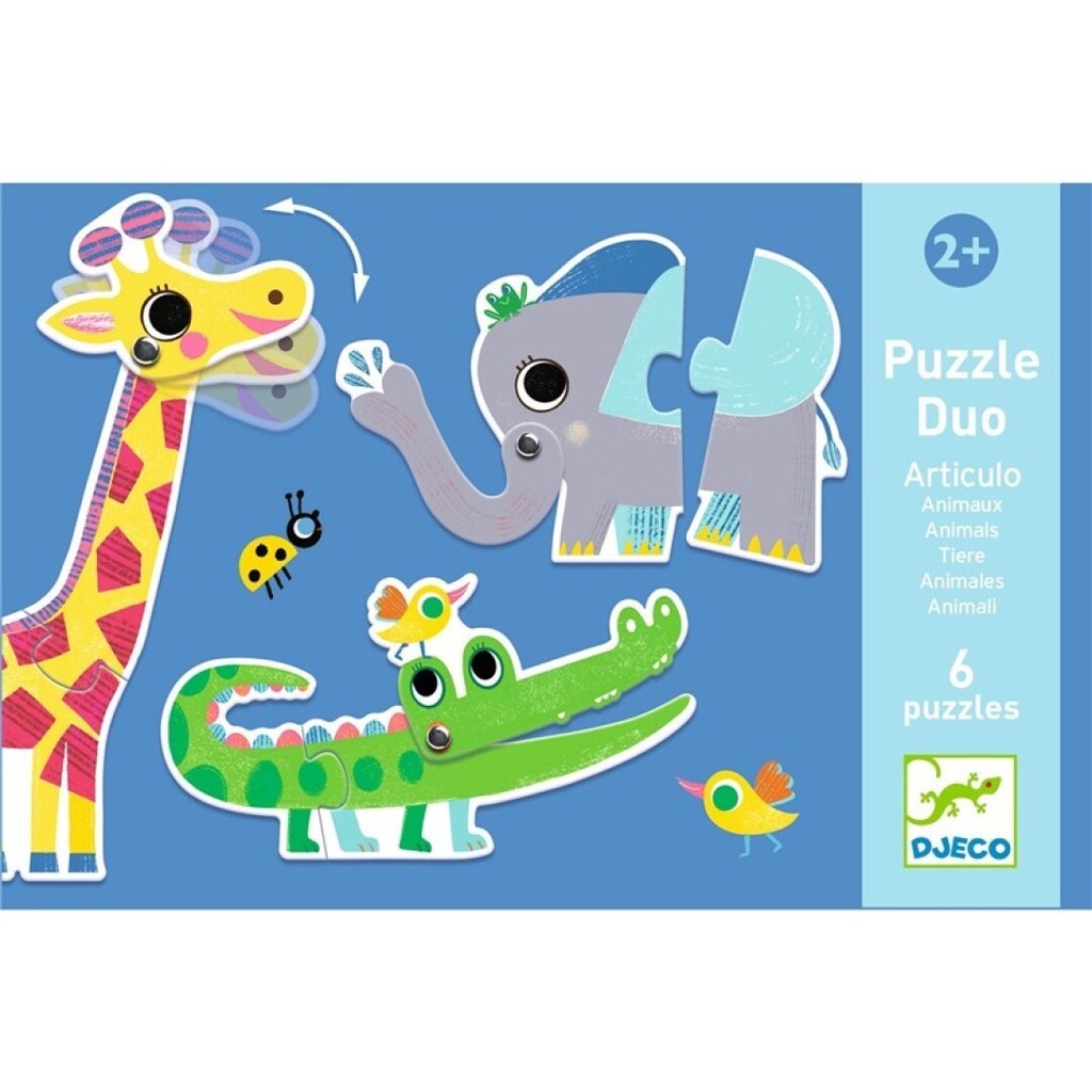 Puzze dúo animales articulados Djeco +2 años