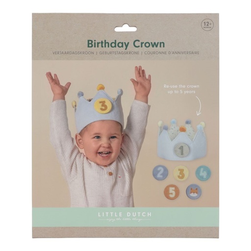 [LD4516] Corona de cumpleaños azul con números Little Dutch