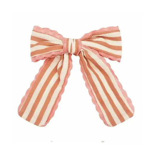 Stripy Scallop Long Bow Clip Rockahula