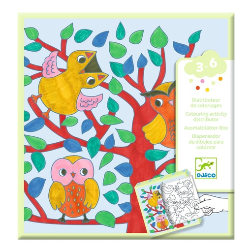 [DJ00052] Dispensador de 10 láminas para colorear Bosque manualidades Djeco de 3 a 6 años